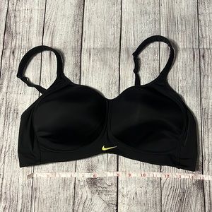 Nike Black Sports Bra with Lime Detail